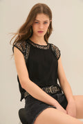 REMERA MINIMAL SEQUINS